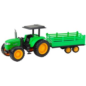 RC Zöld Távirányítós Traktor Pótkocsival Játék - Lean Toys