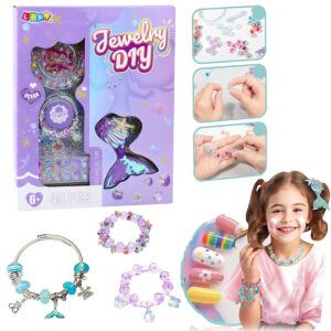 Szépségkészlet Ékszer karkötő Gyöngyök Hajtű Sellőfarok 48db