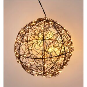 Fémkeretes 200 meleg fehér LED-es karácsonyi időzíthető gömb dekor, 18 cm, IP44 145966820 - Home Styling