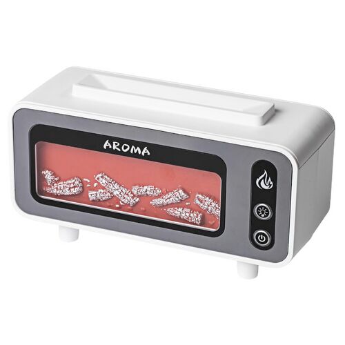 Kamin-Aromatherapie-Diffusor mit LED-Beleuchtung, 200 ml, Weiß 145967301