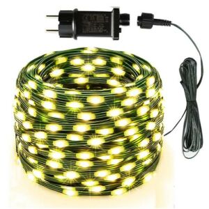 Metalldraht-Lichterkette für den Innenbereich, 100 m, 1080 LEDs, 8 Programme, mit Netzstecker, warmweiß 145967339 - Lichterketten