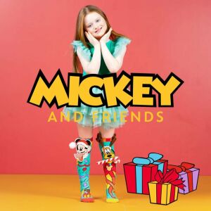 Цветни дълги чорапи Madmia за момичета фентъзи Коледа Мики и Плуто 3-5 години