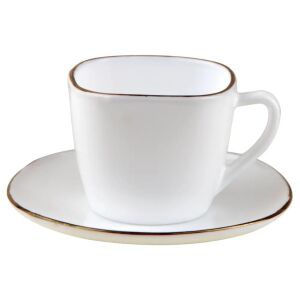 12 darabos kávésbögre-készlet, opál, fehér és arany, 220 ml Kinghoff KH-1930 145968564 - Kinghoff