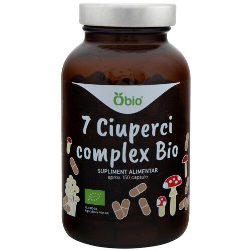Obio 7 Gomba Komplex Bio, 150 kapszula, étrend-kiegészítő az immunrendszer támogatására - Egészségügyi eszköz