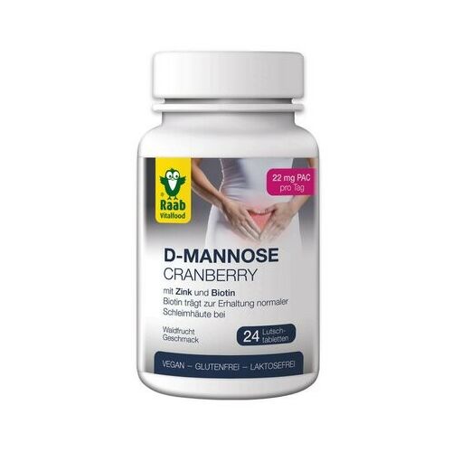D-manóz és áfonya 2200 mg, 24 vegán tabletta RAAB