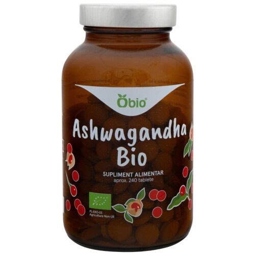 Obio Ashwagandha Bio tabletták, 240 darab. Természetes adaptogén a stresszoldásra és a jobb alvásra. - Szépség és egészség