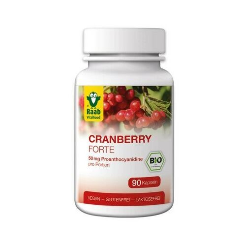 Raab Vitalfood Cranberry Forte kapszula, 90 darab, vegán és gluténmentes étrend-kiegészítő a húgyutak egészségéért - Szépség és egészség