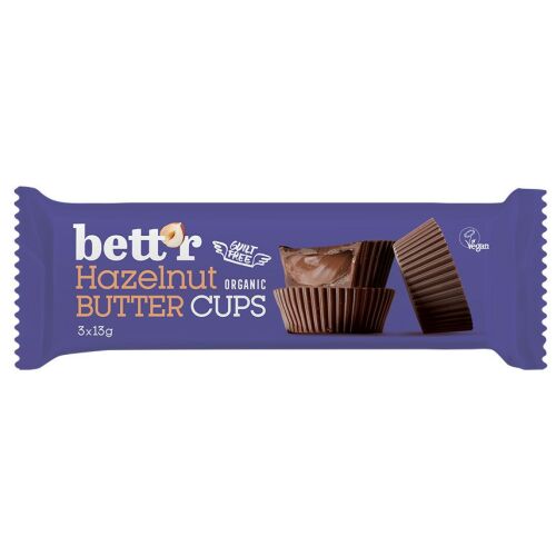 Bettr Bio Mogyoróvajkrém Pralinék, 3x13g csomag, vegán és gluténmentes - Csokoládé