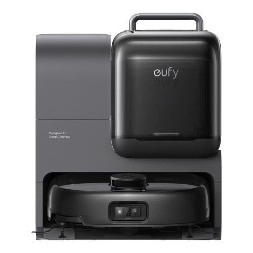 Роботизирана прахосмукачка eufy Omni E28 HydroJet FlexiOne, 20 000 Pa, ролков моп, станция за автоматично изпразване и измиване, черна 145970567