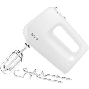 ECG RS 440 White Lite kézi mixer, 400 W, 5 sebesség, TURBO funkció, 2 habverő és 2 dagasztókar, fehér 145971126 - Kézi aprító, Kézi mixer, Gyümölcscentrifuga és préselő és Elektromos tésztagép