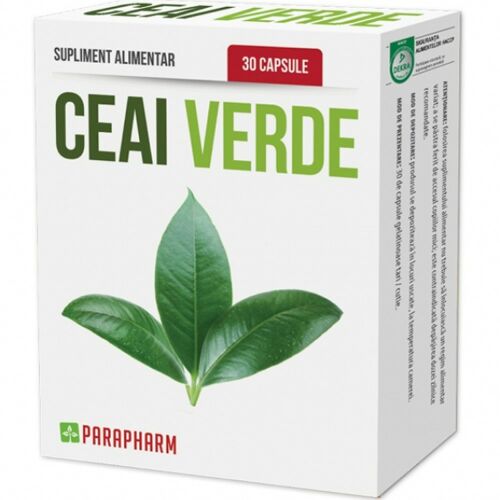 Parapharm Zöld Tea 30 kapszula, koffeinmentes antioxidáns étrendkiegészítő - Egészségügyi eszköz