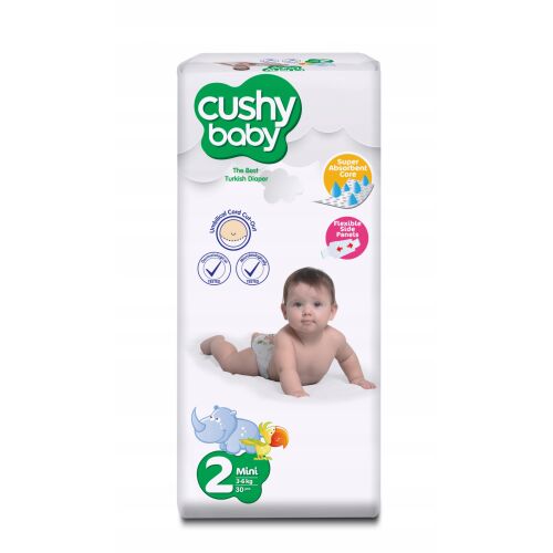 Cushy Baby eldobható pelenka 2-es méret, 30 db.