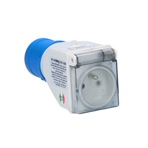 Camping adapter, 16A/3P ipari csatlakozó, 230V panel aljzat, OPAL KAMPER 145976106 - Ipari csatlakozó