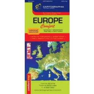 Európa Comfort térkép  1:4 000 000 45499029 Történelmi és ismeretterjesztő könyvek