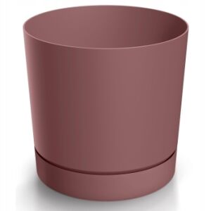 Virágcserép aljjal, műanyag, Marsala, 23,9 cm, Tubo
