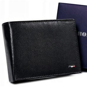 Férfi bőr pénztárca N992-NYC-RON-RFID-1441 Fekete 145978775 - Férfi pénztárca
