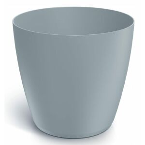 Világos szürke matt műanyag virágcserép 11,9x10,9 cm sima fedéllel Mate virágokhoz