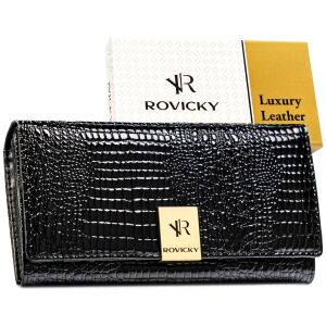 Női bőr pénztárca RH-22-1-RS-5333 Fekete