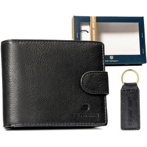 Ajándékkészlet: Férfi bőr pénztárca és kulcstartó - Peterson 145979173 - Férfi pénztárca