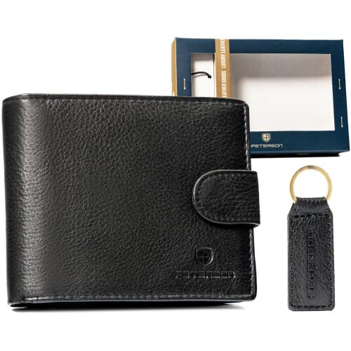 Ajándékkészlet: Férfi bőr pénztárca és kulcstartó - Peterson 145979173