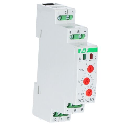 Időrelé PCU-510DUO, tápfeszültség 230VAC, 24VAC/DC, 2xNO/NC, I=2x8A 145979252