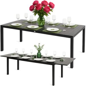 ÖSSZECSUKHATÓ KERTI ASZTAL, teraszasztal, erkélyasztal, antracit fém tetejű