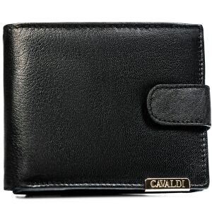 Bőr pénztárca N992L-P-GOS-BL-1765 Fekete 145979915 - Férfi pénztárca