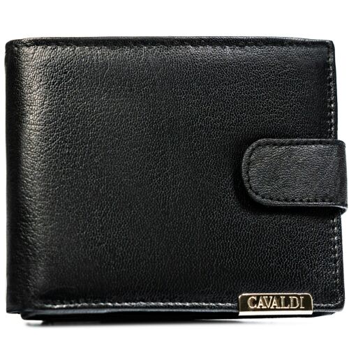 Bőr pénztárca N992L-P-GOS-BL-1765 Fekete 145979915