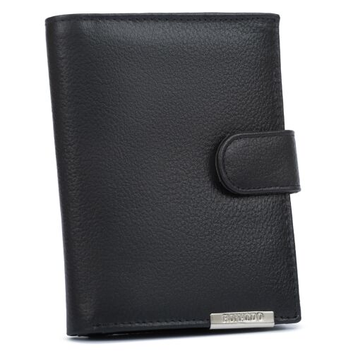 Férfi bőr pénztárca N4L-PDM-RON-BP-9113 fekete 145980003