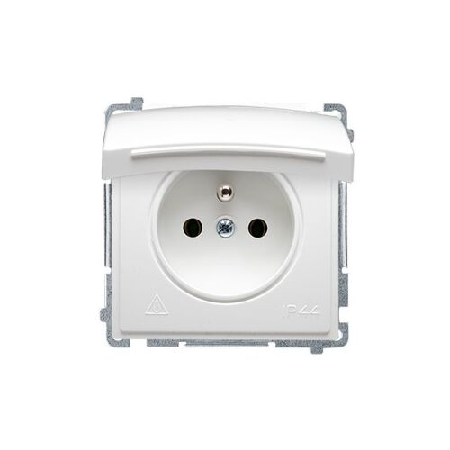 Egyetlen aljzat földeléssel IP44 BMGZ1B.01/11 Basic, fehér modul, fehér csappantyú 145980720