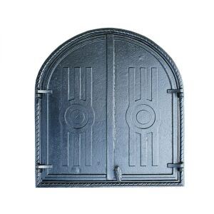 Öntöttvas füstölőajtó, félkör alakú, 60*56,5cm - K/Door füstölőajtó 145980927 - Tűztérajtó