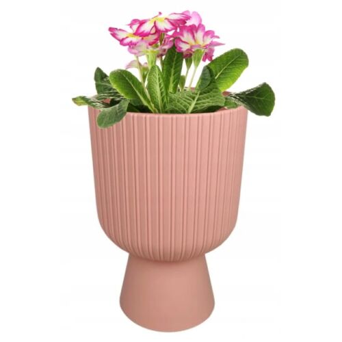 Világos rózsaszín virágcserép 20,5x14cm ECO univerzális műanyag gyep Keli 145980944