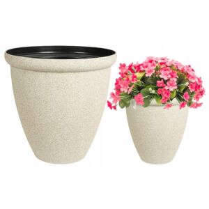Kerek műanyag virágcserép, 25 cm magas