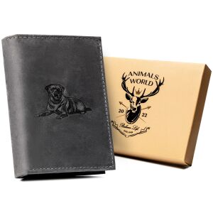 Férfi bőr pénztárca N4-CHM-DOG-1 FEKETE 145982573 - Férfi pénztárca