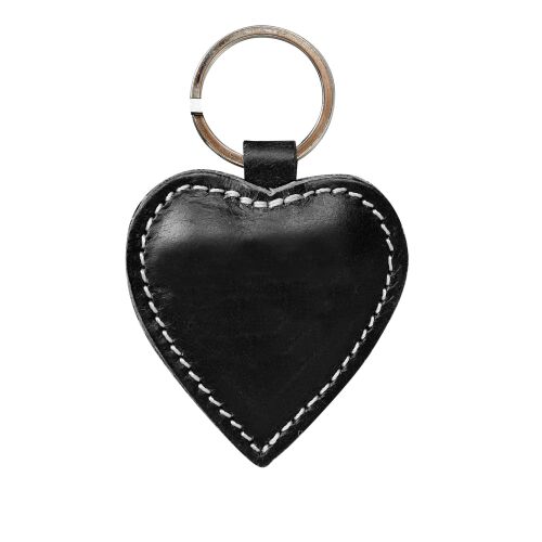 Bőr kulcstartó - szív HG010 Fekete 145983737