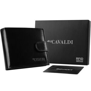 Bőr pénztárca 0035L-BS-RFID FEKETE 145984407 - Férfi pénztárca