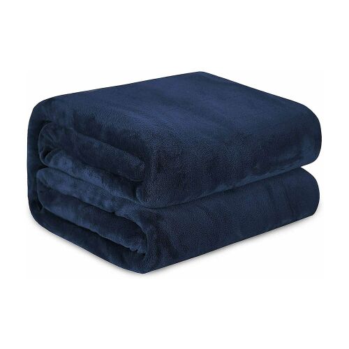 Kellemes tapintású puha plüss takaró - sötétkék pléd, 200*230cm (BBCD) 145999146