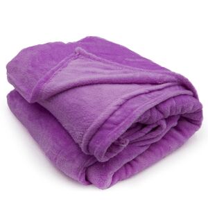 Kellemes tapintású puha plüss takaró - lila pléd, 200*230cm (BBCD) 145999155 - Pléd