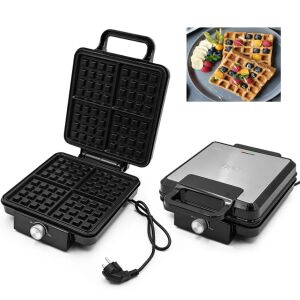 Tapadásmentes gofrisütő beépített jelzőfénnyel, 1500W - családi reggelikhez, desszertekhez (BBV) 146001312 - Gofrisütő