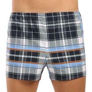 Klasszikus férfi bő szárú boxeralsók Foltýn többszínű kockás extra többszínű (KN85) 8XL