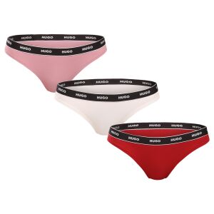 3PACK női tanga HUGO többszínű (50545680 961) M 146009145 - Női ruházat
