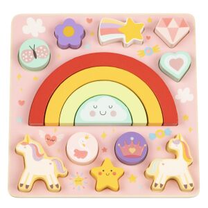 Moni 2IN1 balance puzzle Unicornis szivárvány