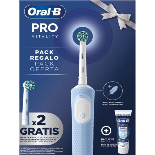 Braun Oral-B Vitality Pro Forgó-Oscilláló Elektromos Fogkefe + 2 pótjej + Fogkrém - Fehér / Kék (8700216752022) 146011646