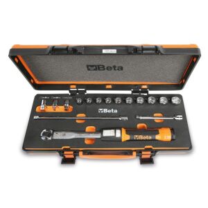 666/C5 Zero-Reset kioldó nyomatékkulcs dobozban, dugókulcsokkal és hosszabbítókkal 146026041 - Nyomatékkulcs