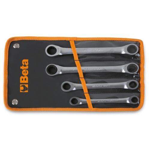 195AS/B 4 darabos racsnis egyenes csillagkulcs készlet, tasakban 146027088