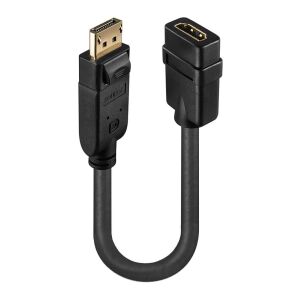 Lindy DisplayPort auf HDMI 15 cm Schwarz 146029693 - DisplayPort-Konverter