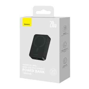 Външна батерия Baseus Magnetic Mini 20000mAh, USB-C 20W MagSafe (черна) 146029747 - Външна батерия и Powerbank