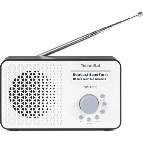 Technisat VIOLA 200 Digitális hordozható DAB+ FM Zsebrádió - Fekete / Fehér 146030447