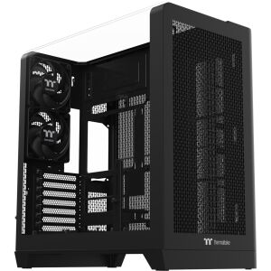 Thermaltake View 390 Air Midi Torony Számítógépház + 2db 120mm RGB ventilátor - Fekete 146032603 - Számítógépház