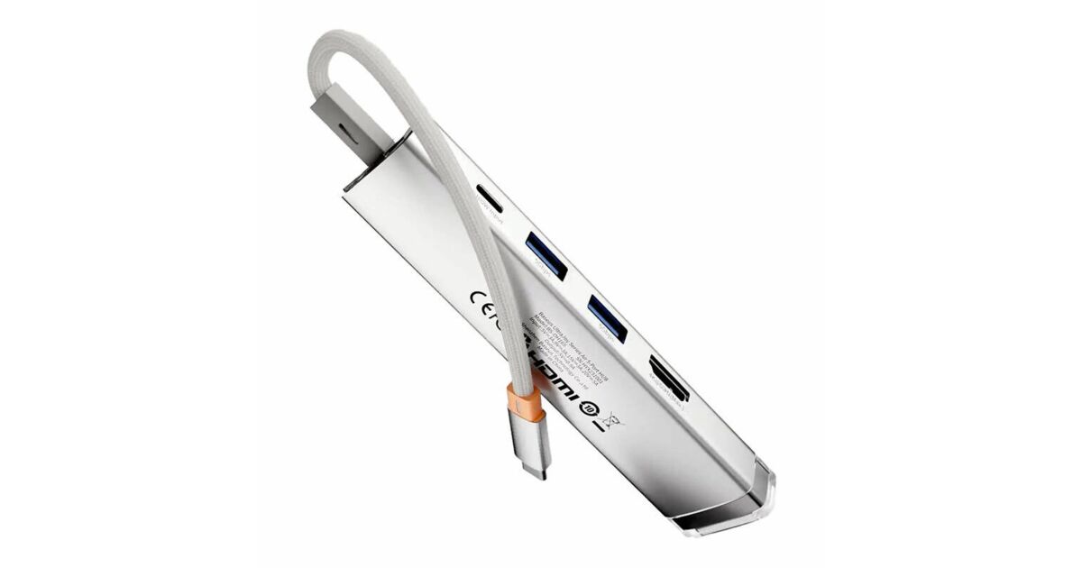 5 portos HUB AIR Baseus UltraJoy Series Type-C - HDMI, USB3.0x2, PD, RJ45 ezüst (B00052801S11-00) 146035875